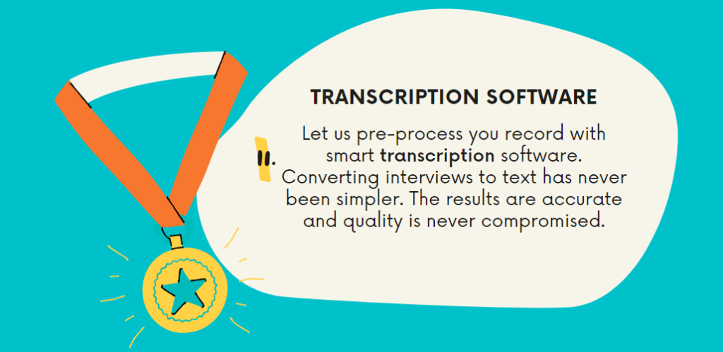Transcription software for reliable interview record conversion in the text form